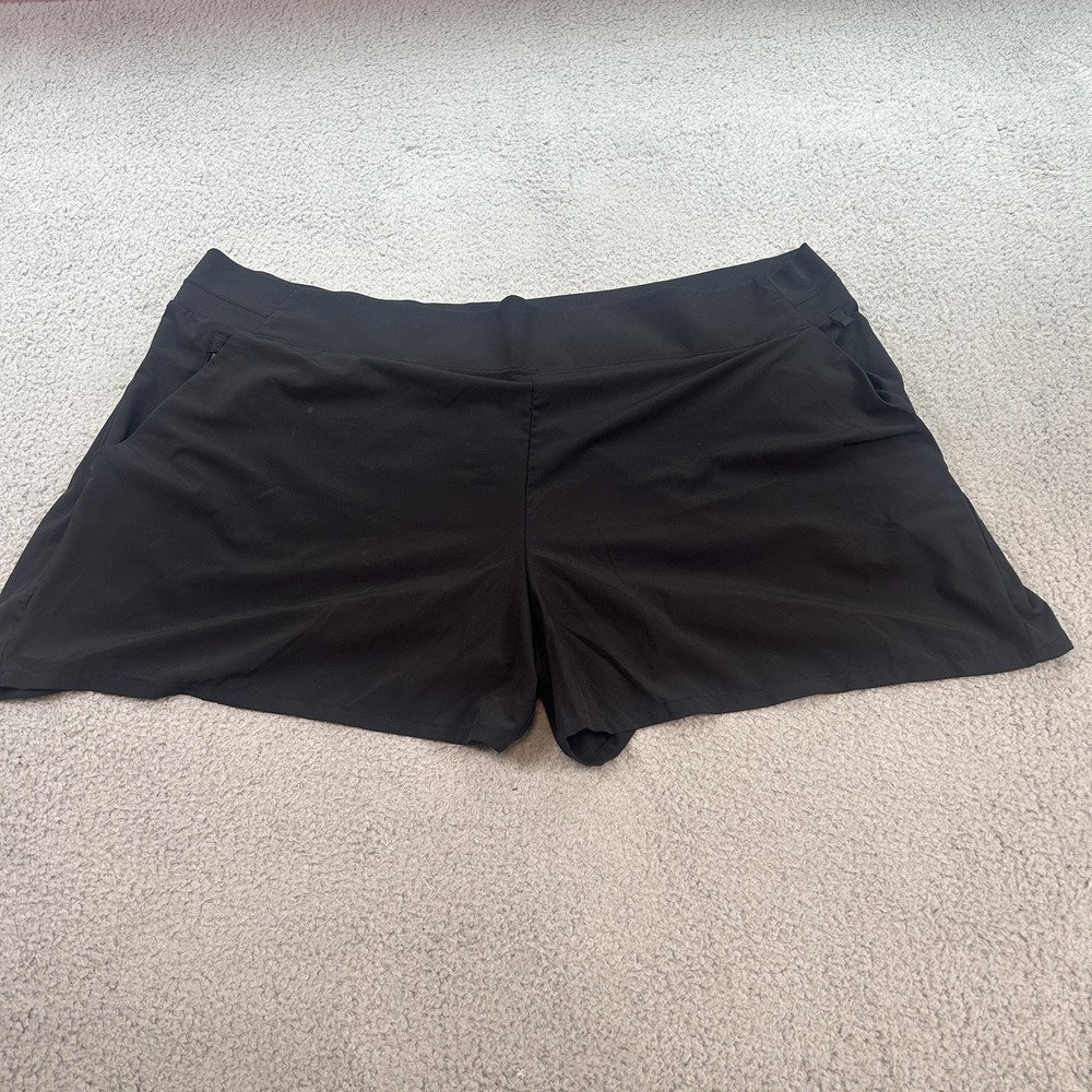 Athleta Brooklyn Shorts Women's 26 Black Pull-On Stretch Lightweight Athletic Wa